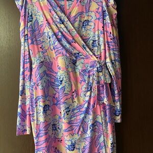 Lilly Pulitzer Pink and Blue Floral Dress